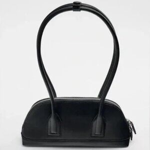 Zara Long Strap Minimal Black Purse